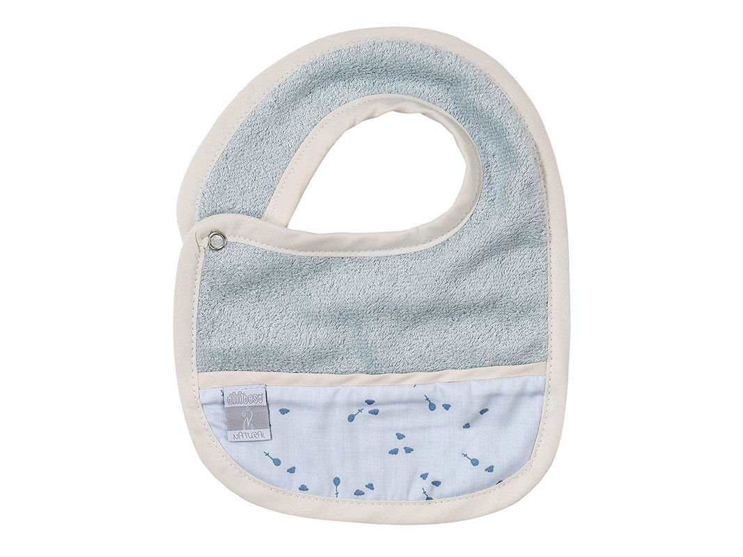 Deuz Bavaglio & Grembiule Cucina Napkid Blu - 100% Cotone Bio bambino