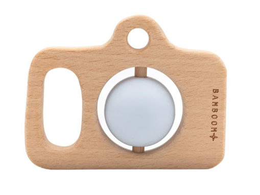 Immagine di Bamboom fotocamera in legno e silicone azzurro - OFFERTE