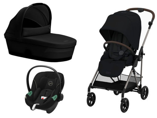 Immagine di Cybex trio Melio moon black - Passeggini trio e duo