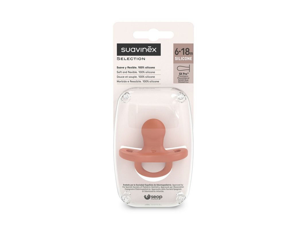 Suavinex, Ciuccio Tutto in Silicone, per Bambini 0/6 Mesi, Ciuccio con  Tettarella Simmetrica Sx Pro, Super Morbido e Flessibile, Ideale per  Dormire, Color Essence, Acqua : : Prima infanzia