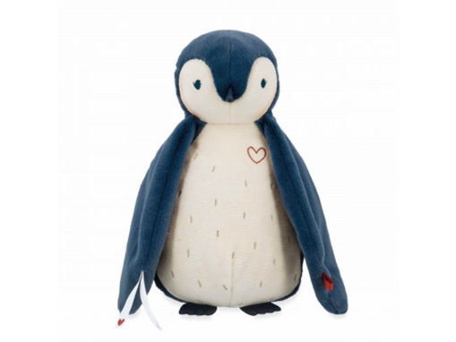 Immagine di Kaloo pinguino con registratore vocale a rumore bianco blu - Peluches