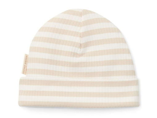 Immagine di Little Dutch cappellino Baby Bunny Stripe Sand/White tg 1 - Cappelli e guanti