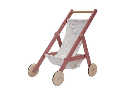 Immagine di Little Dutch passeggino in legno per bambole Flowers & Butterflies - Giocattoli in legno